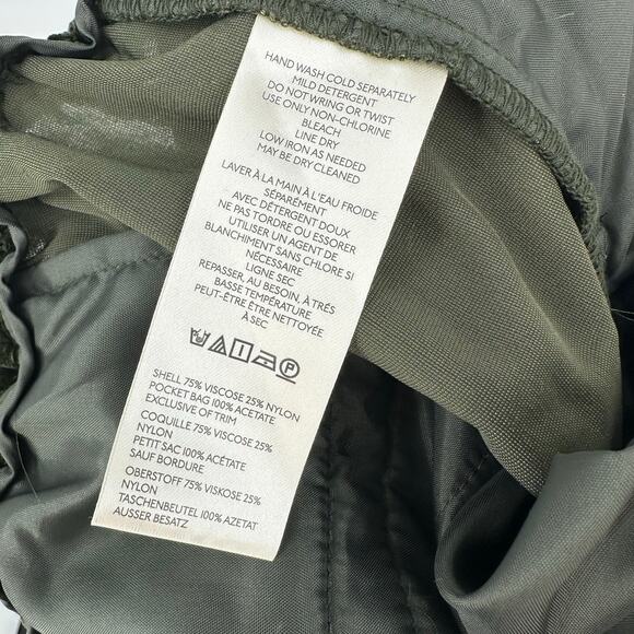 Anthropologie Womens XL Velvet Wide Leg Pants Green Elastic Waist Boho Holidays - Picture 7 of 13